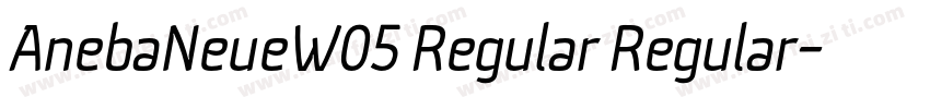 AnebaNeueW05 Regular Regular字体转换